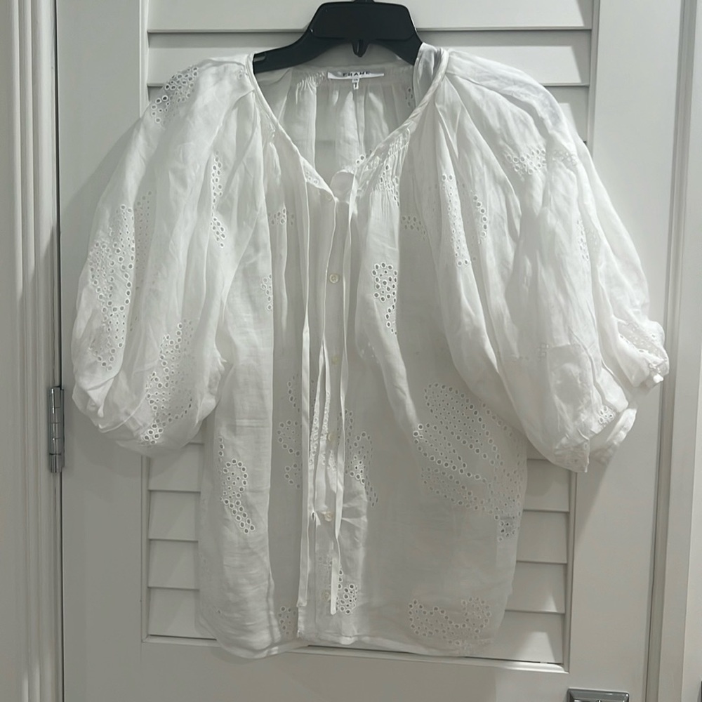 Frame eyelet blouse size L